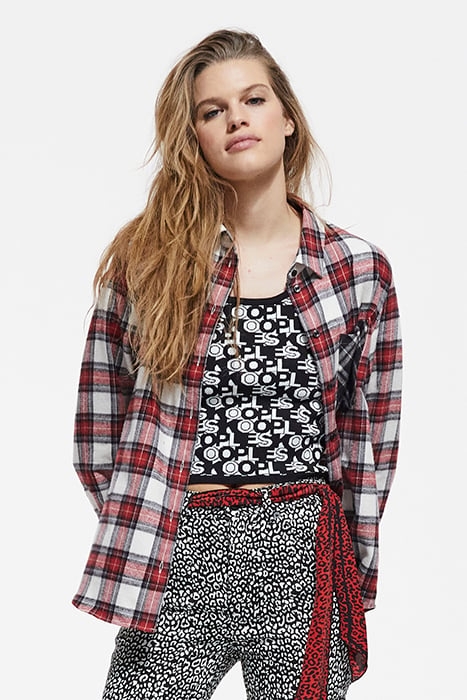 CHEMISE A CARREAUX ET POCHES CONSTRATEES RED 3