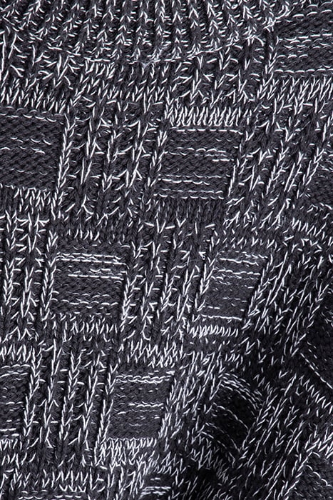 SQUARE KNIT SWEATER BLACK/WHIT 3