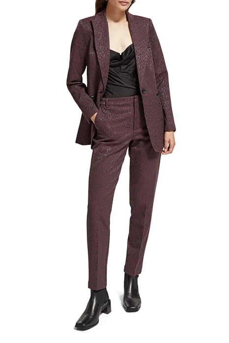 LEOPARD JACQUARD BLAZER LEOPARD JACQUARD BORDEAUX 3