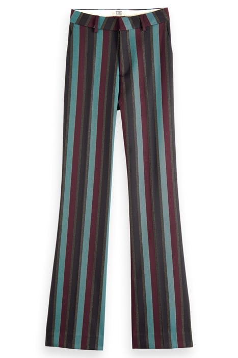 VIOLET - GLITTER STRIPE HIGH RISE FLARE PANT HERITAGE LUREX 4