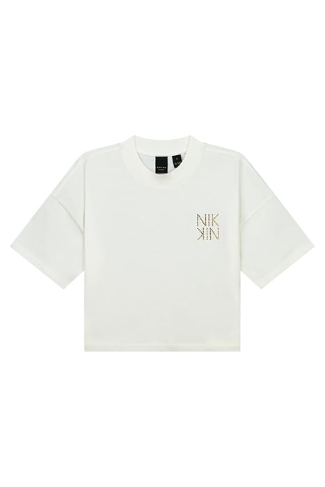 STRASS LOGO T-SHIRT OFF WHITE 1