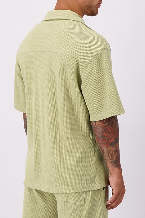 MONOGRAM WAFFLE SHIRT GREEN 4