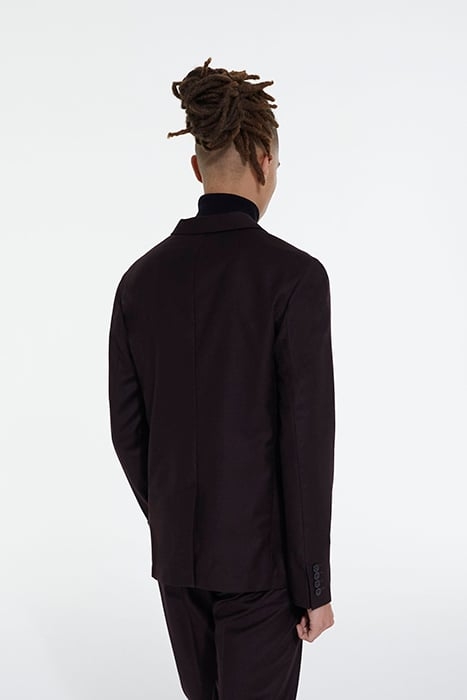 VESTE COSTUME EN LAINE POCHES RABATS BURGUNDY 2