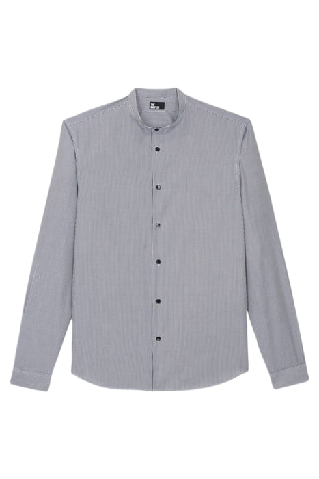 CHEMISE SLIM D COL OFFICIER BLACK WHITE 4