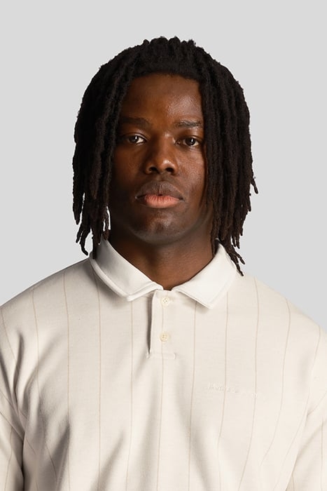 PINSTRIPE COLLARED SWEATSHIRT CHALK 5