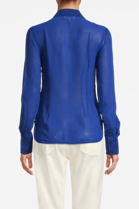 CHIFFON RUFFLE SHIRT SODALITE BLUE 2