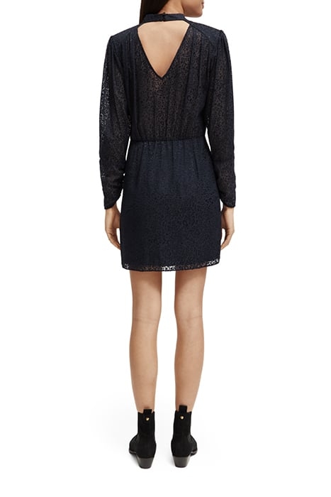 MOCK NECK MINI DRESS WITH OPEN BACK DETAIL NIGHT 3