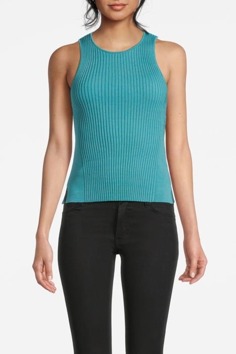 MELANGE SLEEVELESS TOP LAGOON 1