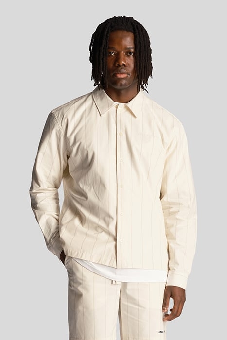 PINSTRIPE OVERSHIRT CHALK 1