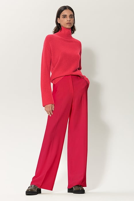 WIDELEG CRÊPE PANTS BRIGHT RED 4