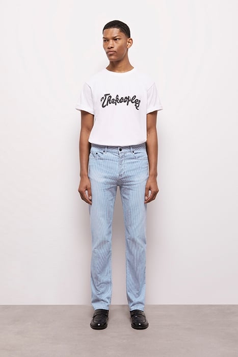 JEAN RAYÉ BLEU COUPE DROITE BLUE DENIM 1