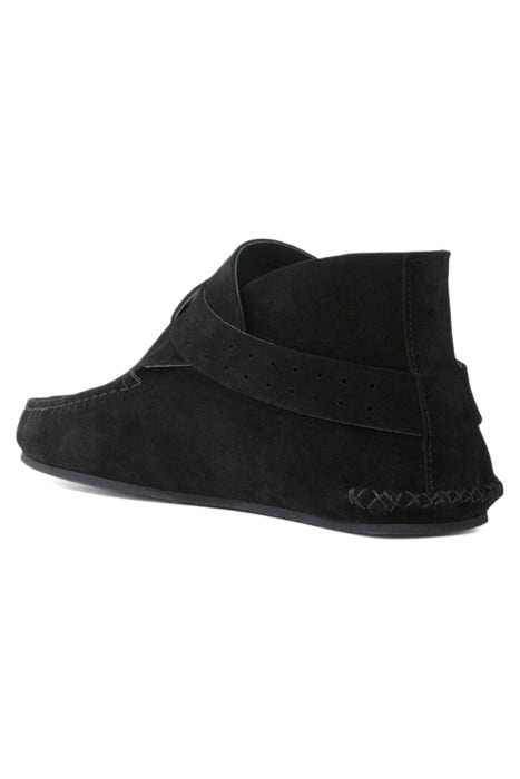 CHAUSSURE EN CUIR VELOURS AVEC BOUCLE EN METAL BLACK 2
