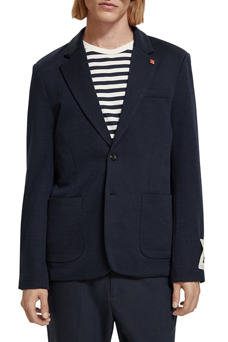 UNCONSTRUCTED REGULAR-FIT KNITTED BLAZER NIGHT 1