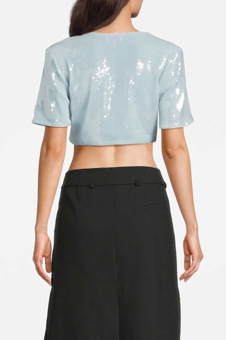 LIGHT SEQUINS BLOUSE ICE WATER 2