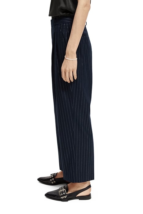 FRONT PLEAT PINSTRIPE BOYFRIEND PANT NIGHT PINSTRIPE 6