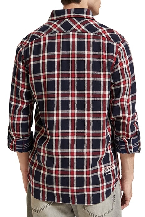 ARCHIVE DOUBLE FACE TWILL CHECK RED BLUE CHECK 2