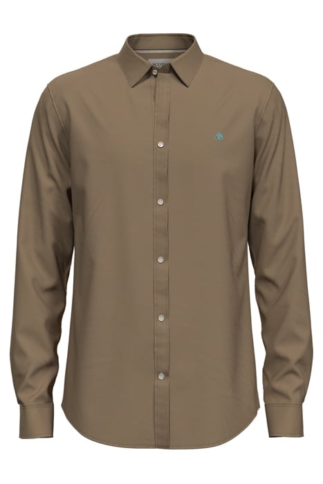 ESSENTIAL SOLID POPLIN SHIRT TAUPE 4