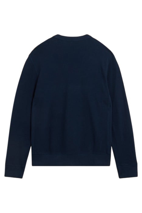 PIQUE CREW NECK SWEAT DEEP BLUE 4