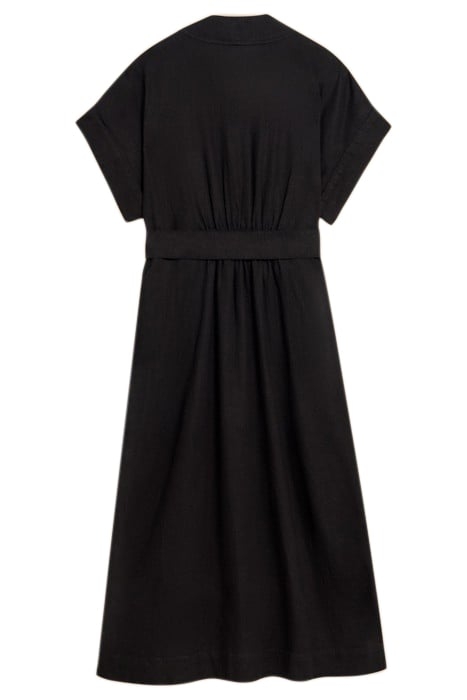 MARIANNE LINEN BLEND DRE PURE BLACK 4