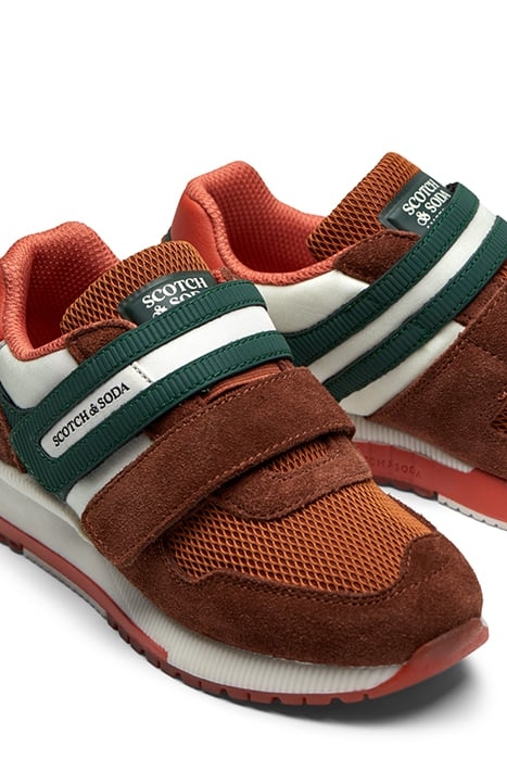 BOYS VIVEXIO VELCRO SNEAKER BROWN MULTI 7