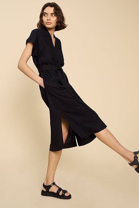 MARIANNE LINEN BLEND DRE PURE BLACK 5