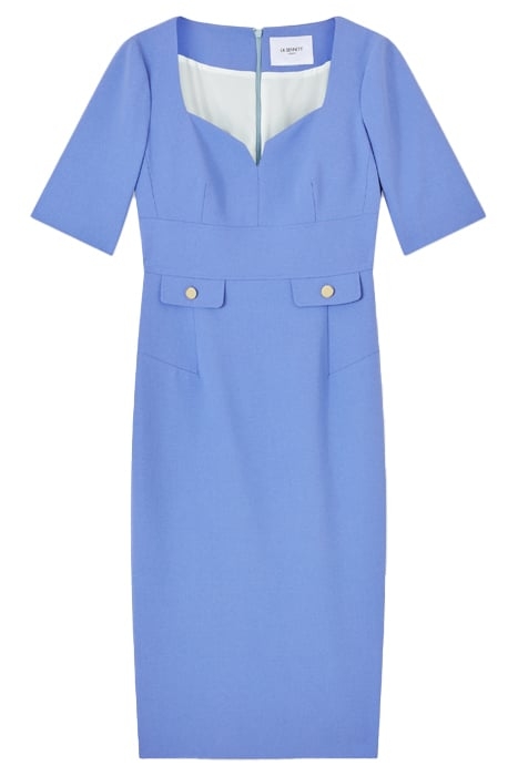 DR DIANA NOTCH NECK FITTED WEDGEWOOD 3