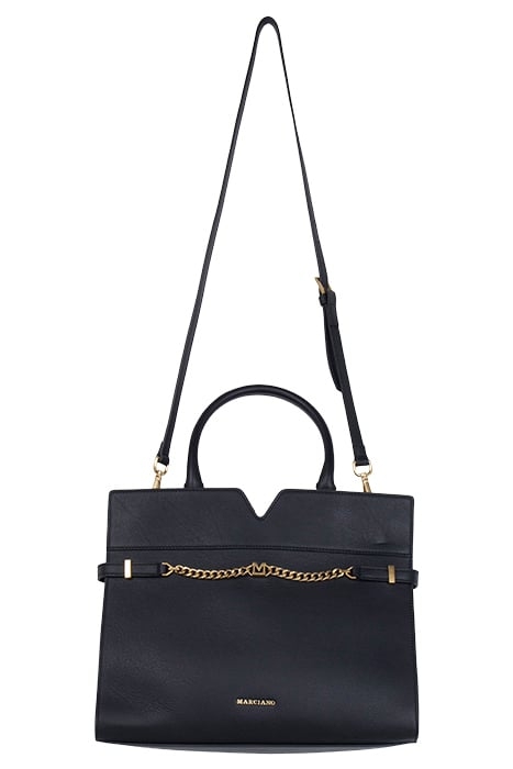 ANNAH TOP HANDLE JET BLACK HANDBAG 1