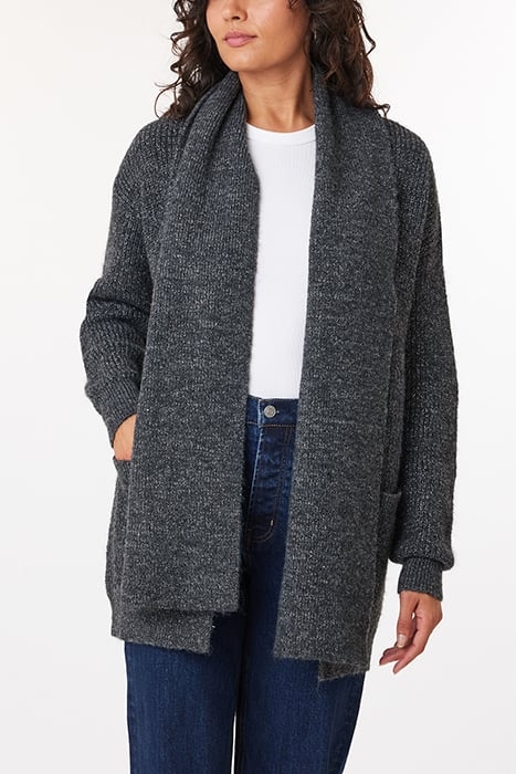 SWEATER CARDIGAN CHARCOAL GREY HEATHER 7