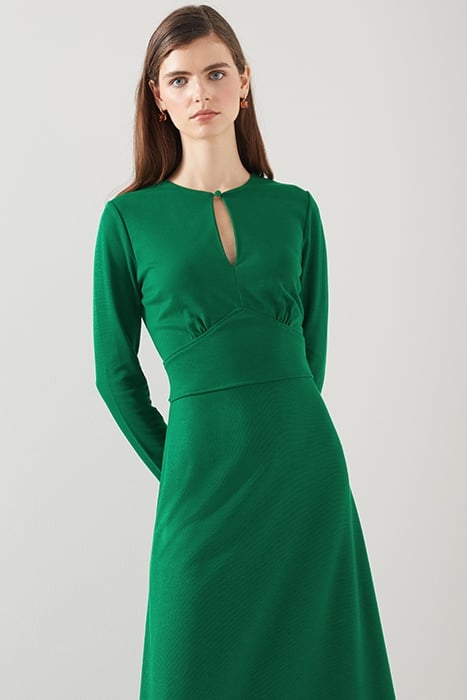 DR SERA SPLIT NECK FIT DARK GREEN 4