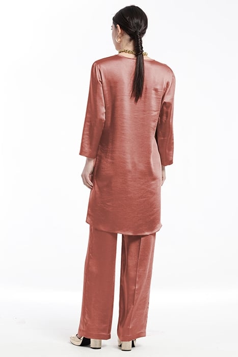 VINTAGE SATIN DOUBLE BREASTED JACKET WITH GATHERING PLUM 2