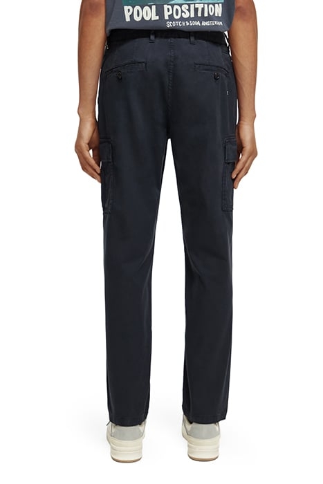 STUART- GARMENT-DYED PIMA COTTON CARGO PANT NAVY 2
