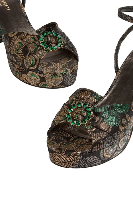 FS BRITTANY WEDGE SANDAL BLACK MIX 4