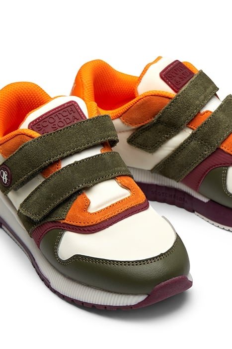 GIRLS VIVINA VELCRO SNEAKER ARMY GREEN MULTI 6