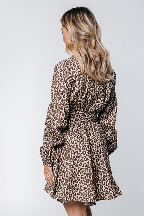 MINON LEOPARD MINI DRESS SAND 2