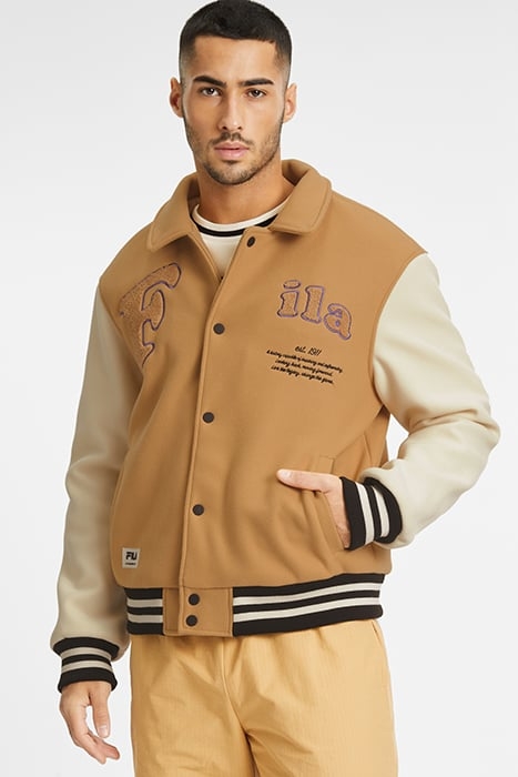 TEHRAN COLLEGE JACKET ICED COFFEE-WHITECAP GRAY 1