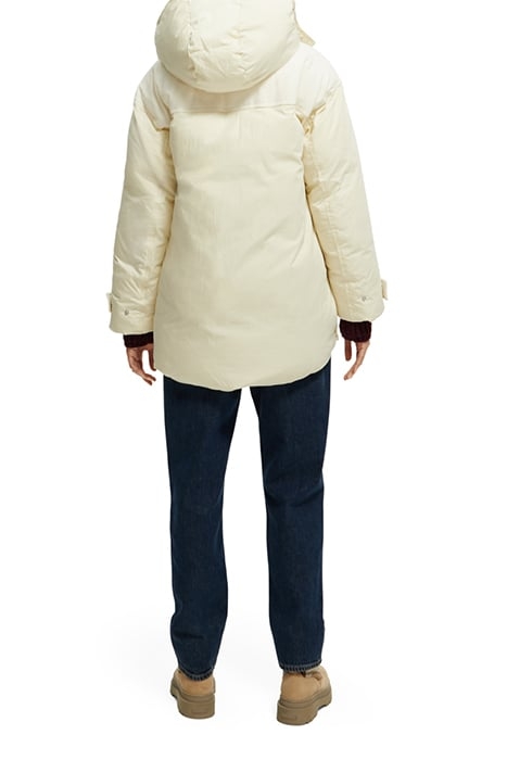PARKA IN MIXED QUALITIES WITH REPREVE® FILLING AGED WHITE 3