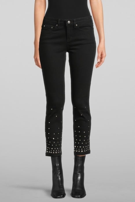 PANTALON DENIM AVEC DETAILS CLOUS BLACK 1