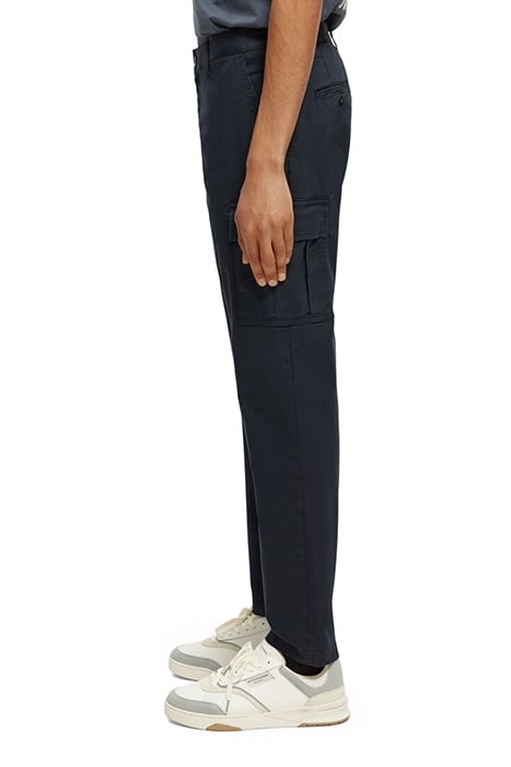 STUART- GARMENT-DYED PIMA COTTON CARGO PANT NAVY 6