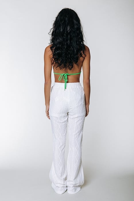ZURI BRODERIE FLARE PANTS OFF WHITE 2