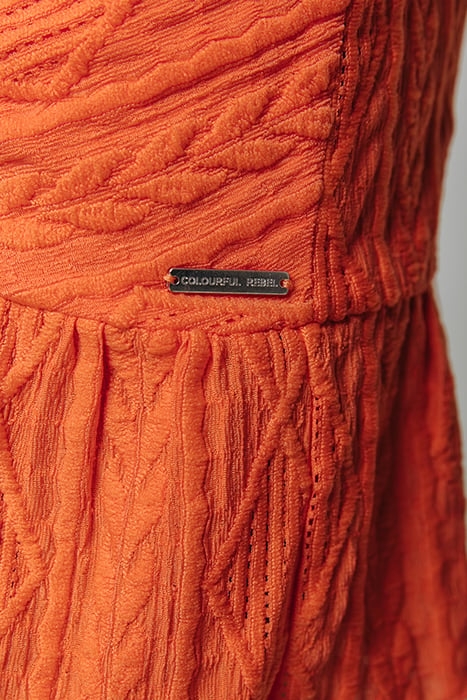 ZORAH BRODERIE DRESS BRIGHT ORANGE 6