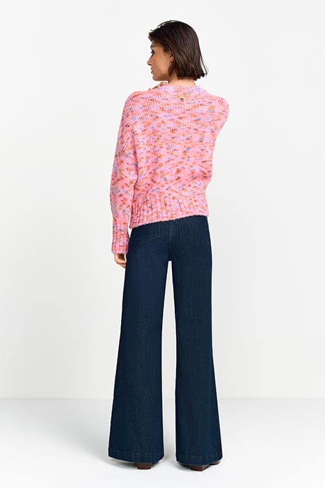 V-NECK NEPS PULLOVER FRENCH PINK 2