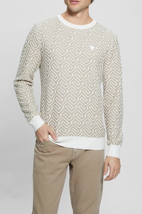 CARL LS CN GEOMETRIC SALT AND KHAKI STORM 1