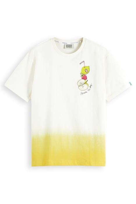 DIP-DYED SUMMER ARTWORK T-SHIRT WHITE 4