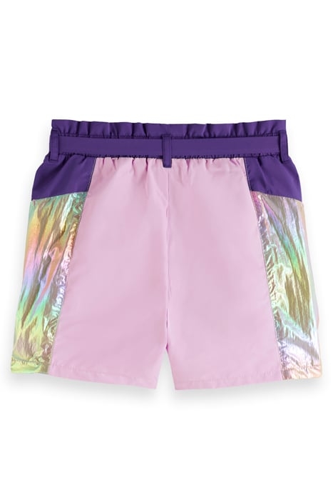 GIRLS METALLIC COLOUR BLOCK SHORTS METALLIC COLORBLOCK 5
