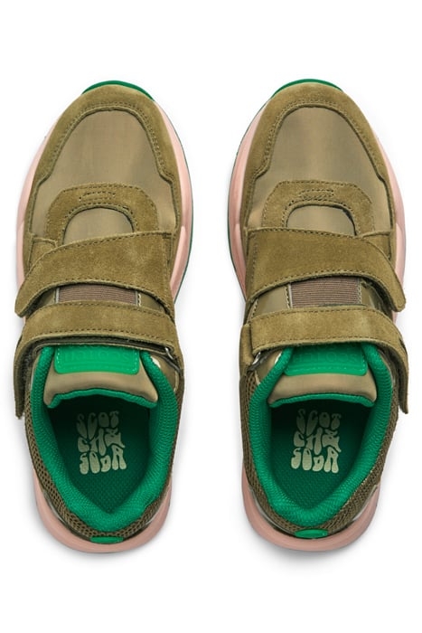 GIRLS CELESTIA VELCRO SNEAKER ARMY GREEN 3