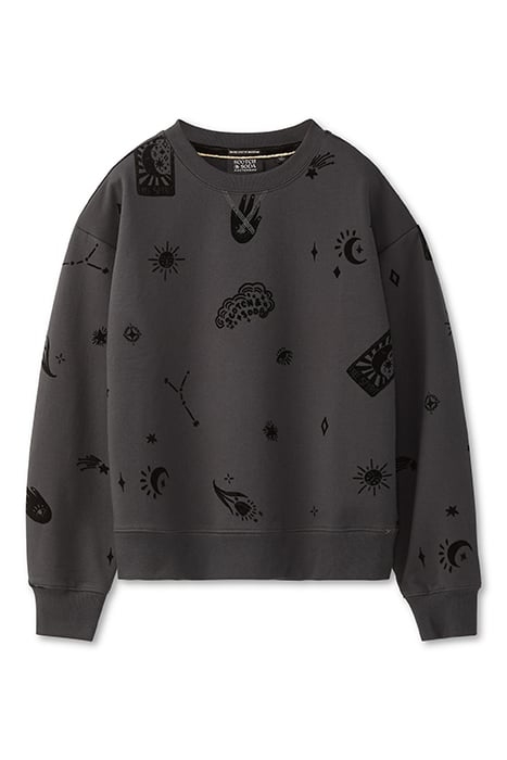 SWEATER WITH FLOCKING CLACK SAND / BLACK 3