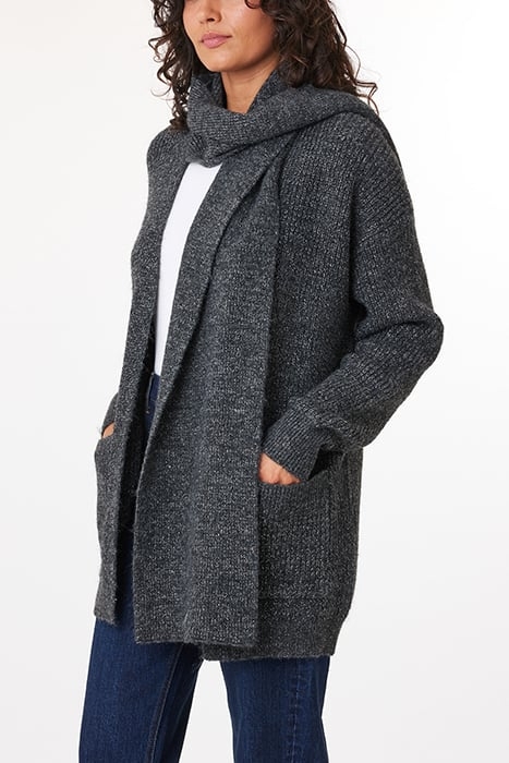 SWEATER CARDIGAN CHARCOAL GREY HEATHER 6