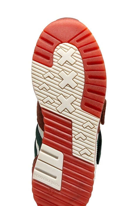 BOYS VIVEXIO VELCRO SNEAKER BROWN MULTI 5