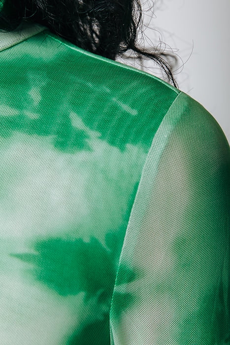 NEYO TIE DYE MESH TOP MINT 3