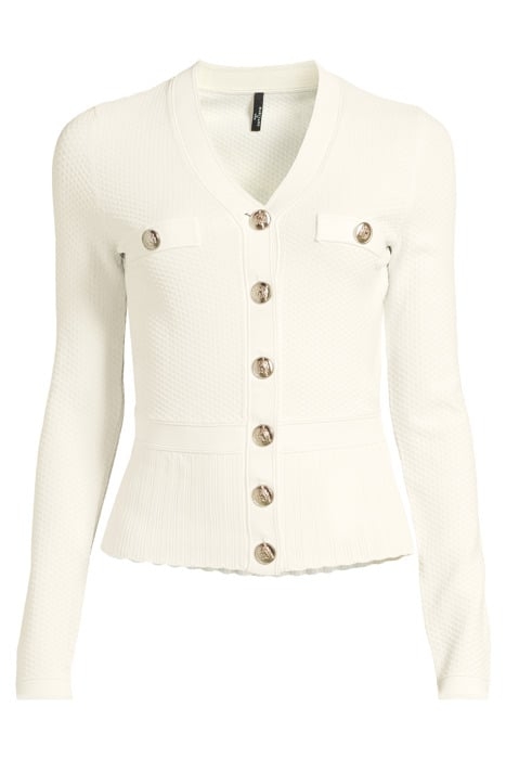 ORIONE STITCHED CARD PALE CARDIGAN PEARL 3